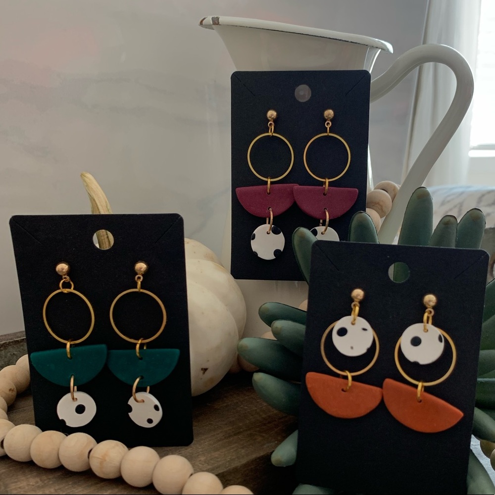 PolyClay- Retro Fall Dangle Earrings